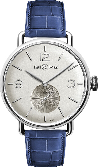 Bell & Ross WW1 Argentium Blue Alligator replica watch
